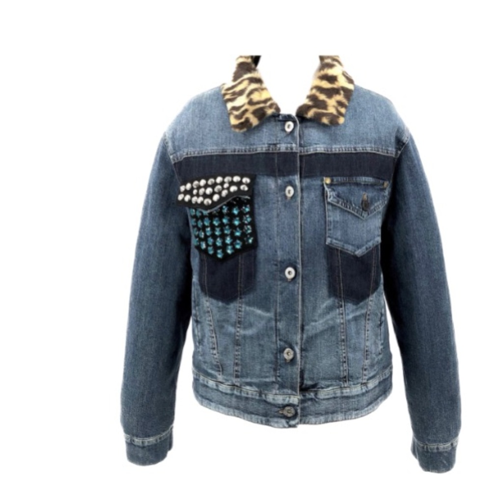 Miu Miu women blue denim jacket.